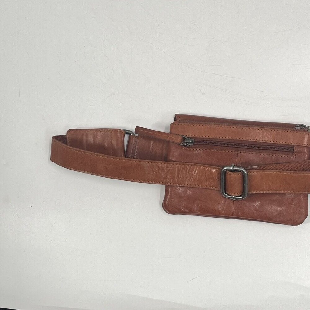 Spikes & Sparrow Brown Leather Belt Bag | Genuine Leather | Adjustable Waist Bag - Picture 12 of 16